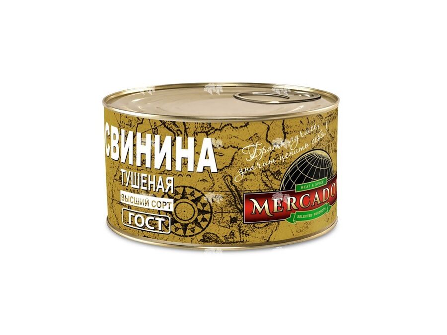 Свинина тушеная высший сорт, ГОСТ, 325 г