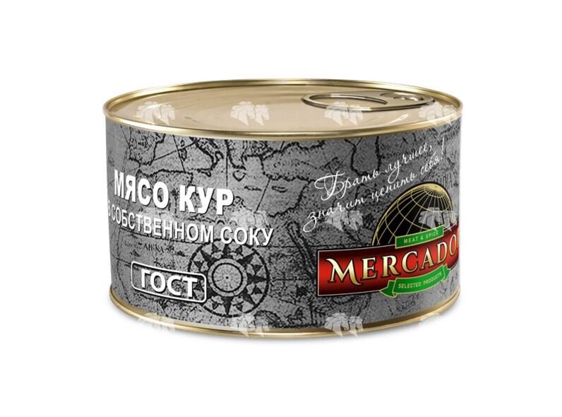 Мясо кур в собственном соку, ГОСТ 28589-2024, 325 г