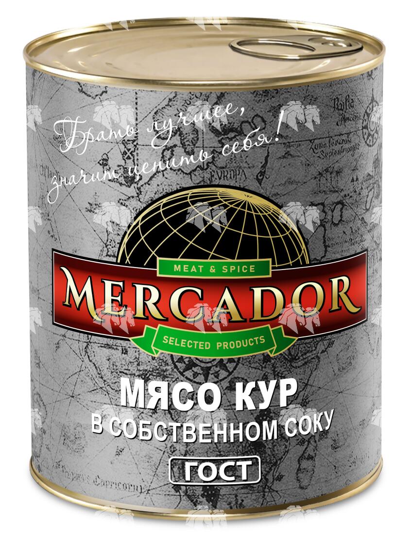 Мясо кур в собственном соку, ГОСТ 28589-2024, 338 г