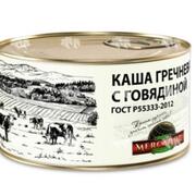 Каша гречневая с говядиной, ГОСТ Р55333-2012, 325 г